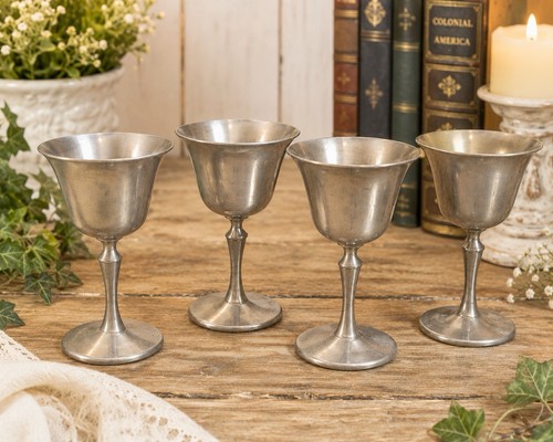 Revere pewter stemmed - revere, goblets