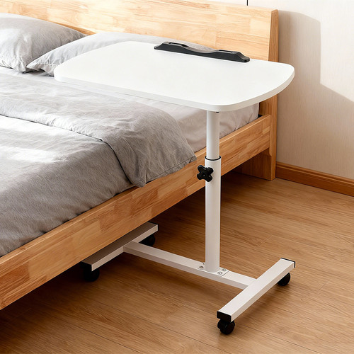 Adjustable overbed table with - adjustable,