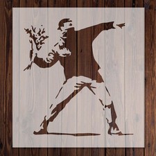 Banksy Flower Thrower Stencil - 190 Micron Mylar