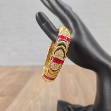 Joan Rivers Gold Tone Red