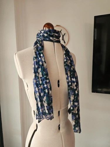 Beautiful blue silk scatf