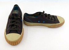 PF Flyers Shoes Center Reissue Lo Dark Brown/Beige Sneaker Womens 5 (boys 3)