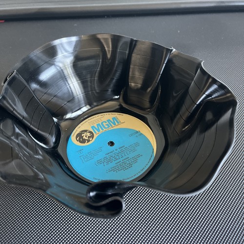 Vinyl record decorative bowl
