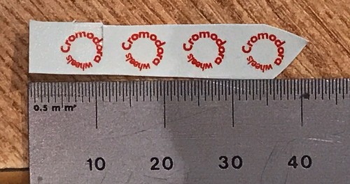 Decals cromadora wheels - 1:43,