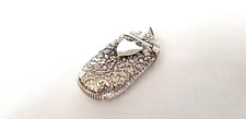 Rare & Beautifully Embossed Solid Silver Victorian Vesta Case George Unite 1893