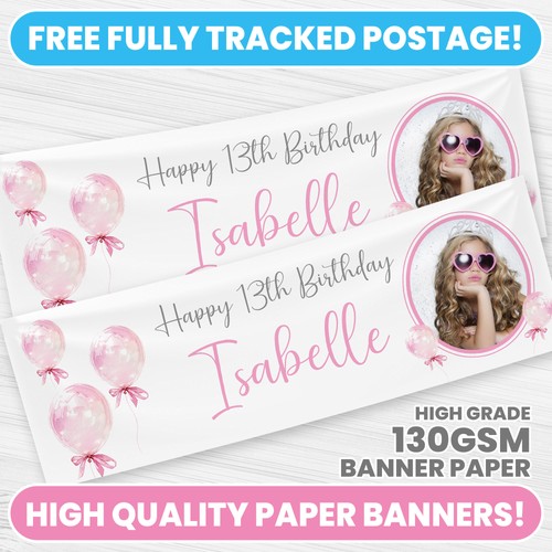 Personalised pink balloons bow - personalised,
