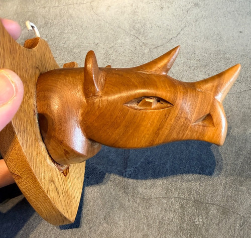 Vintage hand carved wooden - vintage,