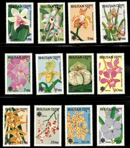 Bhutan 1990 orchids - -, flowers