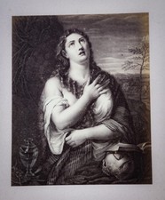 Antique - Original Etching - Historical Artwork - Christianity Religious - Rare