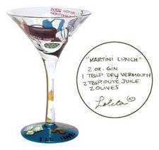 Martini Lunch Hand Painted