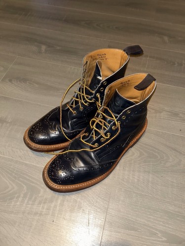 Navy tricker boots - tricker,