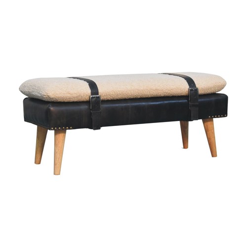 Bouclé buffalo hide black - buffalo,