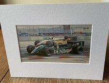 Michele Alboreto Tyrrell Ford 1982 Mounted Michael Turner F1 Print Formula 1