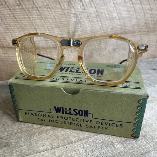 Vtg willson goggles amber - willson,