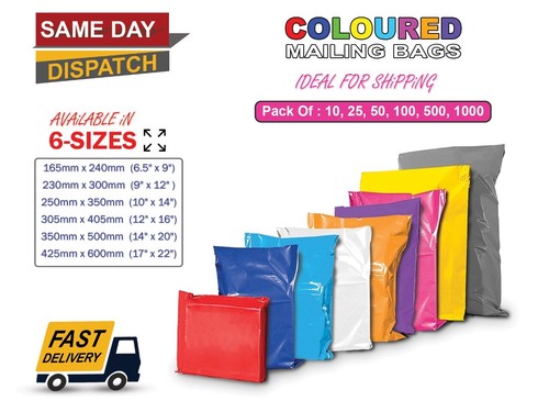 Coloured mailing bags - mailing, postal