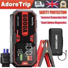 AdoreTrip 6000A Car Jump Starter Battery Charger Power Bank Booster Jumper Box