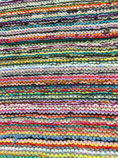 Cosy, hand knitted blanket/throw - multicolour
