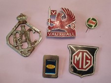 Assorted Vintage Car Badges / RAC / MG / Ford / Vauxhall / Castrol (2432)