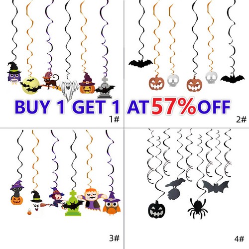 8pc foil swirls halloween - foil,