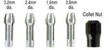 Dremel collets and nut - and,