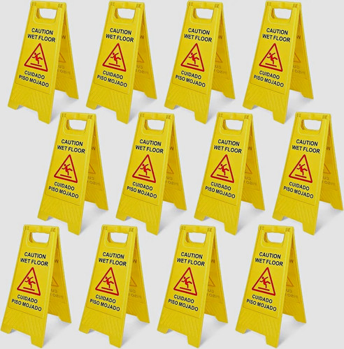 Pack caution wet floor - 12,