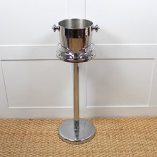 Elegant Vintage Champagne Bucket in Art Deco Style. Solid Floor Standing Item.
