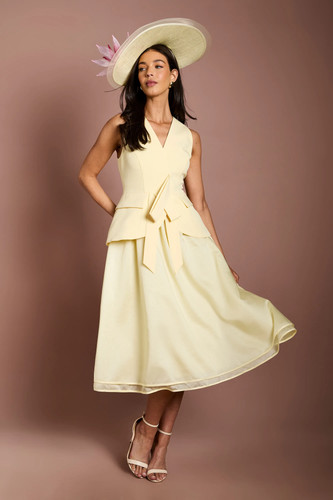 Coast yellow midi dress - midi, womens