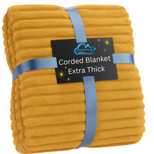 Chunky Cord Ribbed Throw Over