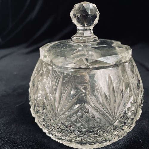Vintage pressed glass lidded - glass,