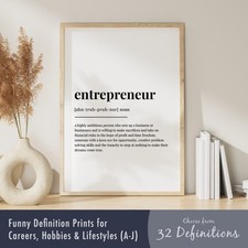 Funny Definition Poster Print (A-J) - Careers, Hobbies & Lifestyles - Wall Art