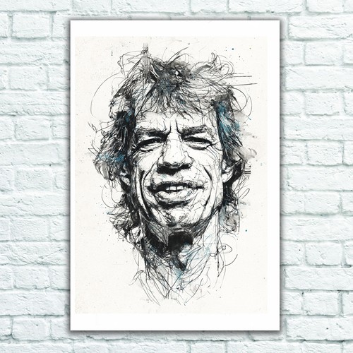 Mick jagger wall - mick, art