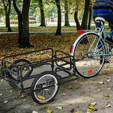 Folding Bike Cargo Trailer Bicycle Storage Carrier w/ Hitch Extra Frame UK