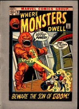 WHERE MONSTERS DWELL #16_JULY 1972_FINE/VERY FINE_BRONZE AGE MARVEL HORROR!