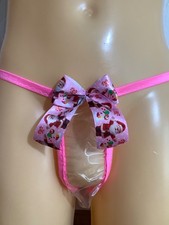 Pvc slimline strip tanga knickers 26/42