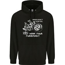 Leak Oil Motorcycle Motorbike Biker Mens 80% Cotton Hoodie