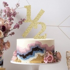 Half Birthday Glitter Cake