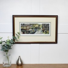 Narrowboat Watercolour Print