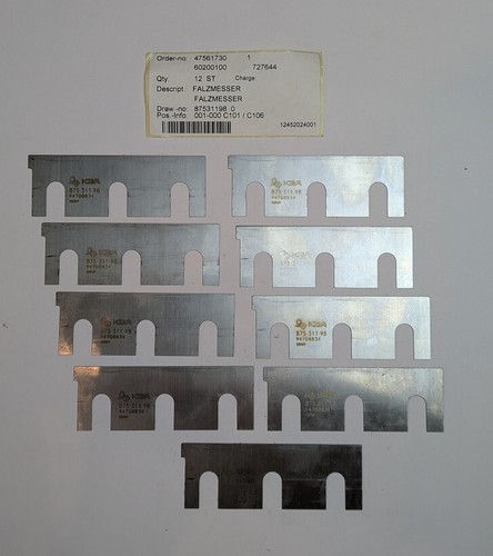 Kba printing machine knife - kba,
