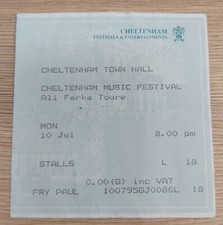  RARE ALI FARKA TOURÉ TICKET CHELTENHAM MUSIC FESTIVAL 10 JULY 1995