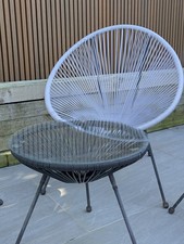 Metal Garden Chairs Set of 4 with Small Table and 2 Kids Chairs