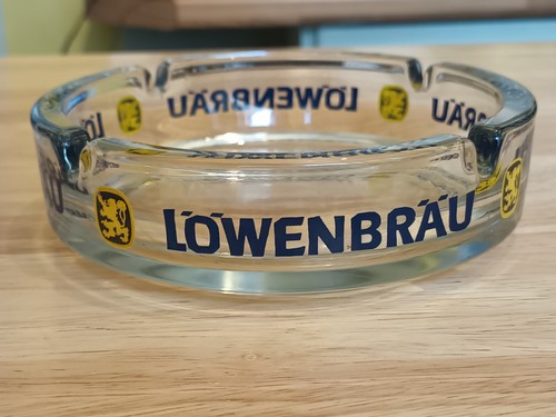 Lowenbrau glass ashtray - lowenbrau,