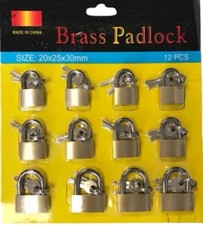 Set brass small padlocks - of,