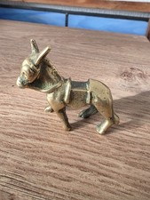 Vintage Brass Donkey Figurine