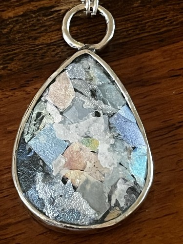 Roman glass sterling silver