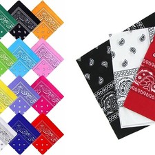 Cotton Paisley Bandana Headwear HairBand Scarf Neck Wrist Wrap Band Biker Mask