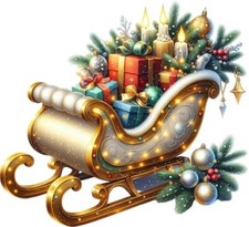 Christmas Santa Sleigh Wall