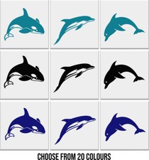 Bathroom Tile Stickers Transfers DOLPHIN ORCA Nautical Vinyl Wall *3 DESIGNS*