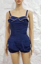 VINTAGE 1950's Blue Ruched