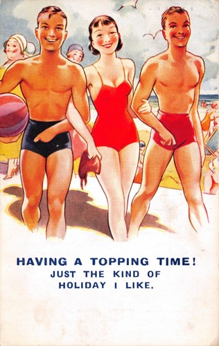 Seaside comic postcard - comic,