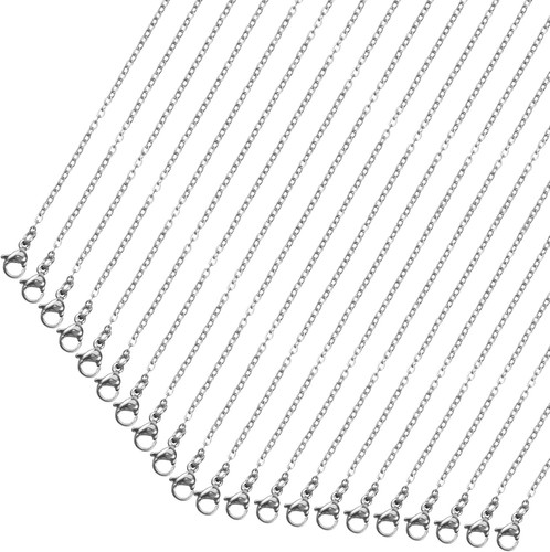20pcs stainless steel chains - stainless,